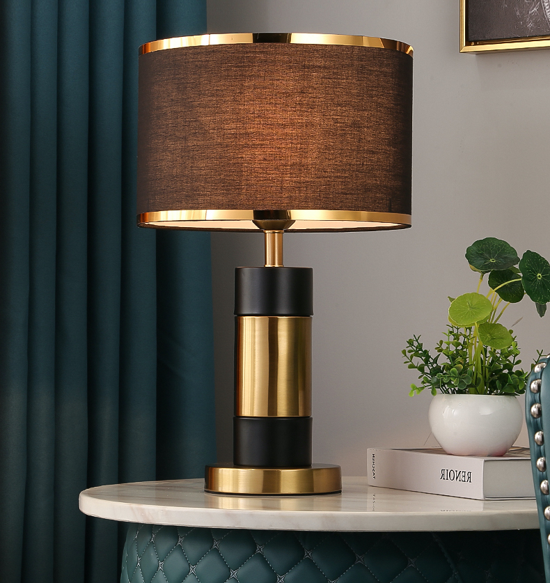 Black And Gold Iron Table Lamp With, Small Metal Table Lamp Shades Taiwan